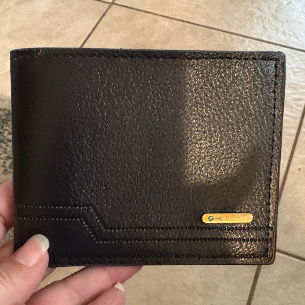Black Leather Wallet by Unknown Brand